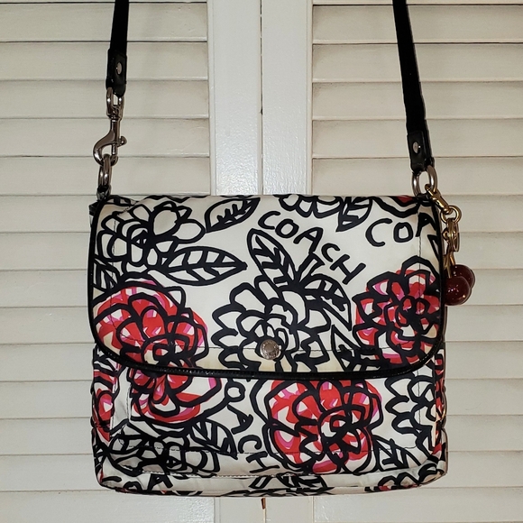 *SALE* Coach Poppy Graffiti Crossbody Shoulder Bag 🌺 - Picture 1 of 15